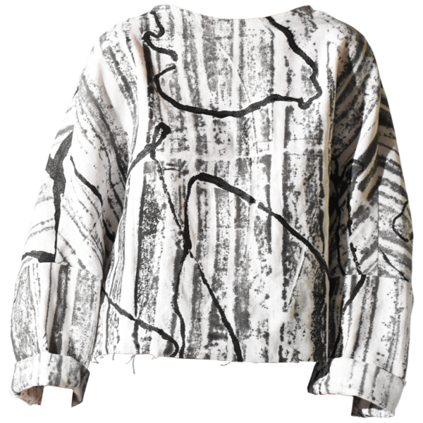 Top with rolled cuffs